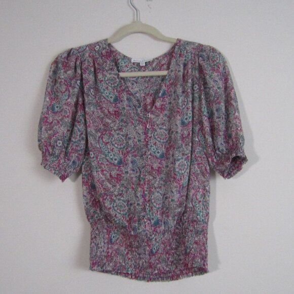 Maison D'Amelie Floral Sheer Blouse Small Prairie Cottagecore - Picture 1 of 9